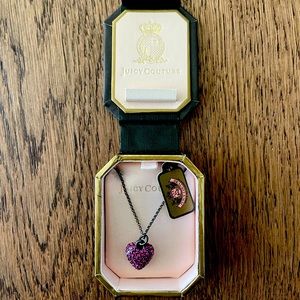 Vintage Y2K Juicy Couture pink heart necklace